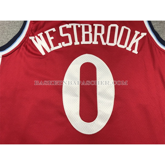 Maillot Los Angeles Clippers Russell Westbrook NO 0 Statement 2024-25 Rouge